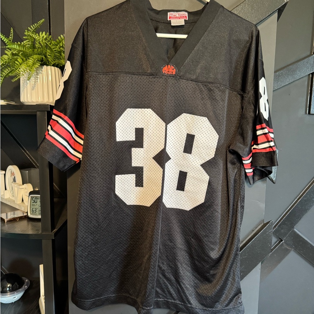 Mac Tools Men’s Black Football Jersey #38 Size L